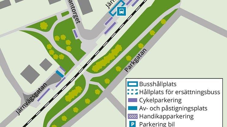 Karta över hur området runt Furulund station kommer att se ut.
