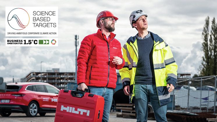 Hilti forpligter sig til Science Based Targets Initiative (SBTi) for at fremme bæredygtighed i byggebranchen