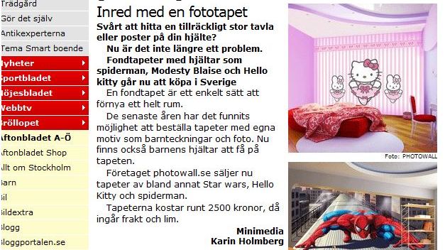 Även små företag får publicitet i dagstidningarna