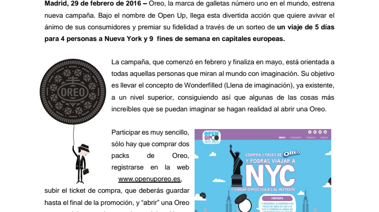 Viaja a Nueva York con Oreo  y su nueva campaña “Open Up”