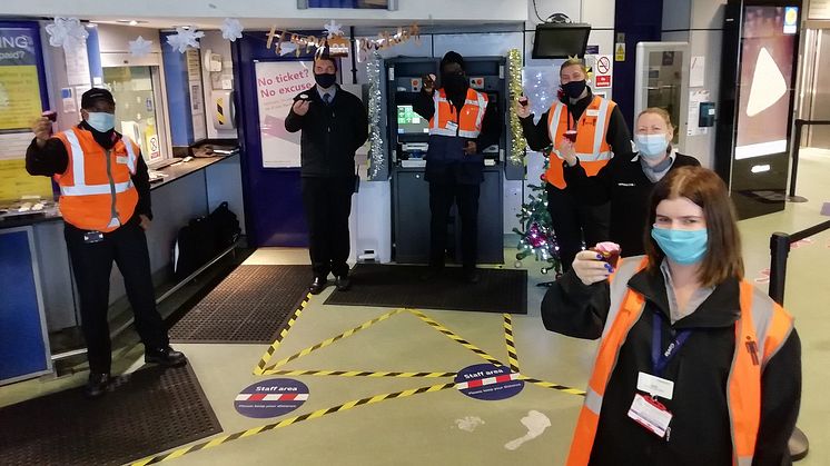 Staff at Luton Airport Parkway celebrate station's 21st birthday