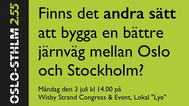 Måndag den 3 juli kl 14.00 på Wisby Strand Congress & Event, Lokal "Lye"