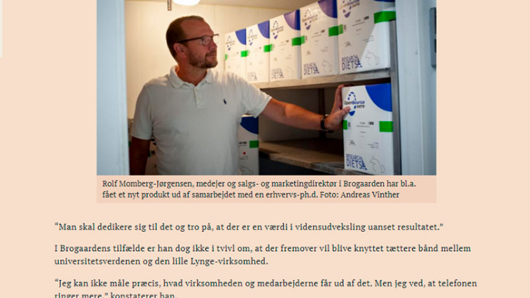 Børsen om Brogaarden: "Foderfirma fik nyt produkt og klogere ansatte..."