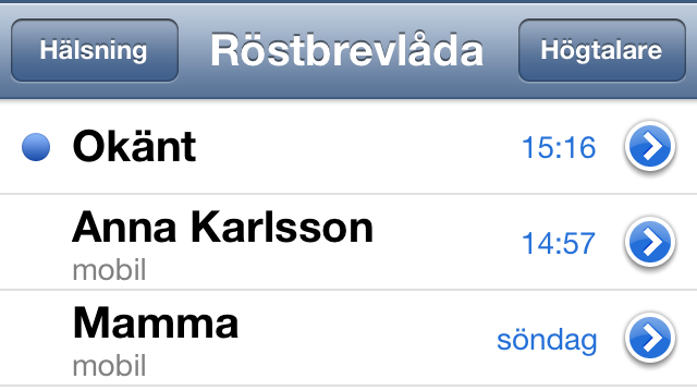 3 först i Sverige med Apple Visual Voicemail
