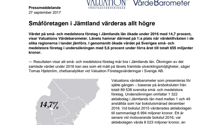 Värdebarometern 2017 Jämtlands län