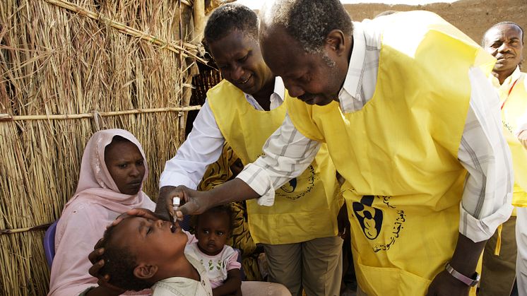 Alla små barn i Sudan vaccineras mot polio