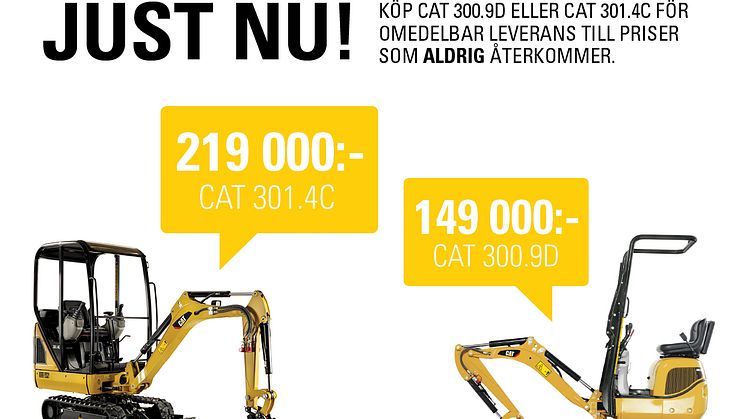 Vintererbjudande på Cat 300.9D och 301.4C!