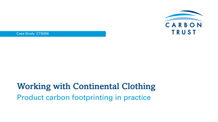 Carbon Trust case study of Continental Clothing