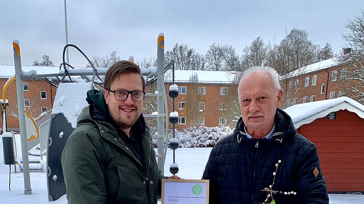 Martin Widmark förvaltare och ordförande Christer Andersson