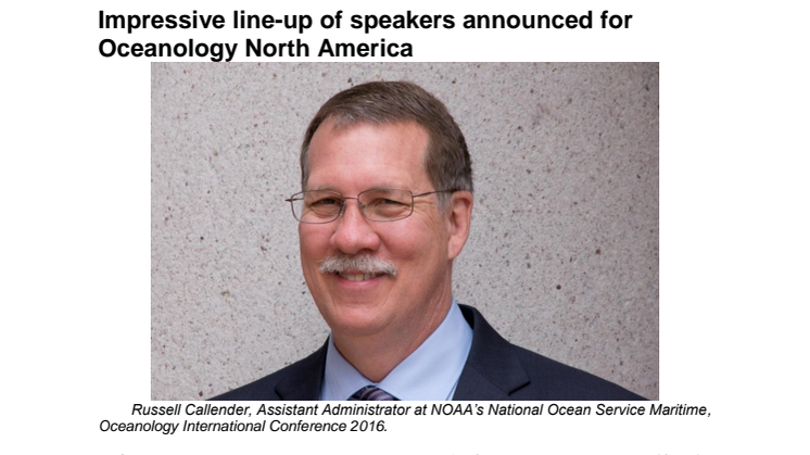 OINA: Impressive line-up of speakers announced for Oceanology North America
