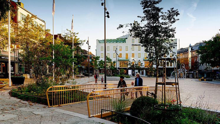 Stora torg i Eslöv belönas med ännu ett fint arkitekturpris. Foto: Werner Nystrand