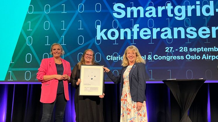In late September, Aneo was awarded second place in the Smart Grid Center's Innovation Prize 2023. The prize was received by Gøril Forbord, Executive Director of Technology and Development, and Ella-Lovise Rørvik from the project team.