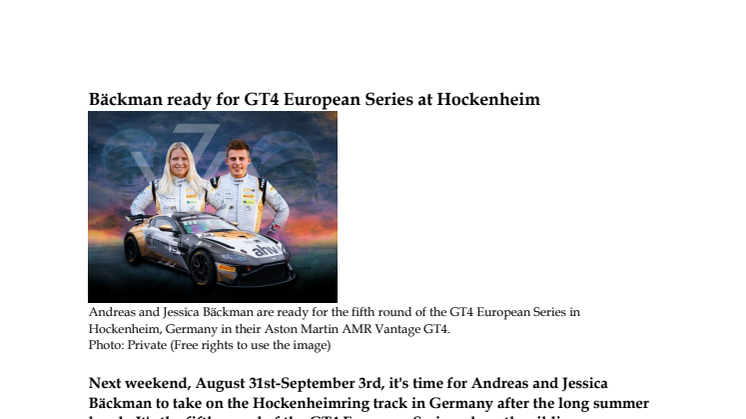 230830 ENG Pressrelease, GT4 Europe Hockenheim.pdf