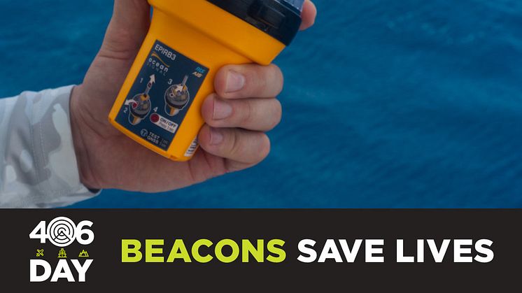 Ocean Signal - 406Day raises awareness about 406 MHz beacons, like the Ocean Signal rescueME EPIRB3 (hand)