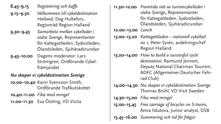 Konferens Cykelleder, program