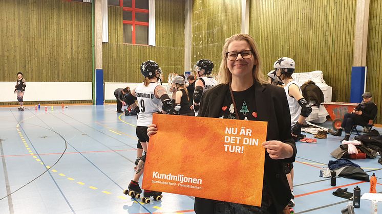 Åsa Lundmark skänker sin del av Kundmiljonen till elitserielaget Luleå Roller Derby