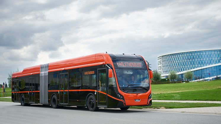 Nya bussen, direkt från fabriken. Foto: VDL