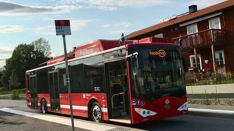 Norrtälje först i Sverige med enbart elbussar i stadstrafik 