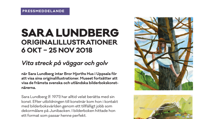 Vita streck på väggar och golv - Sara Lundberg på Bror Hjorths Hus