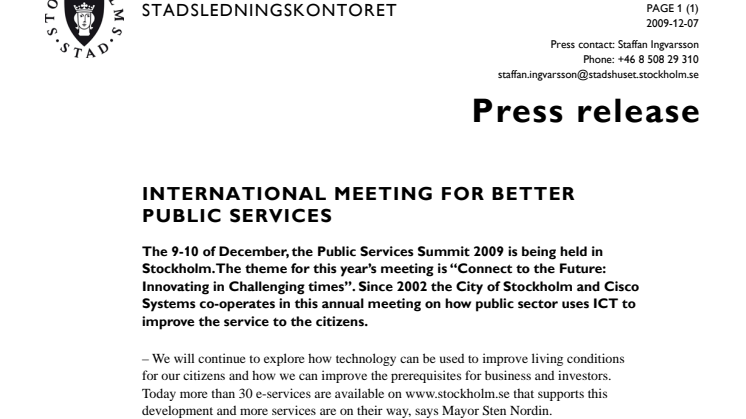 International meeting for better public services