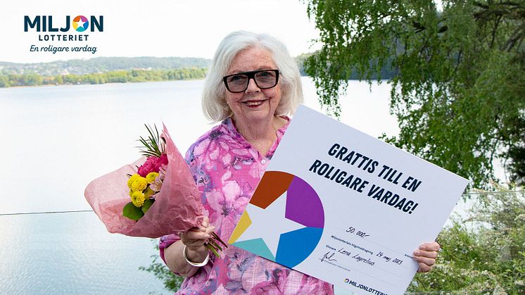 Lena från Helsingborg vann 50 000 kronor i Miljonlotteriets högvinstdragning.