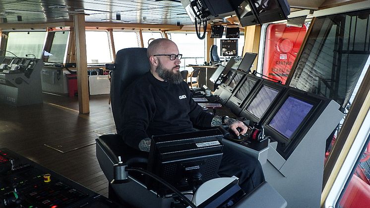 Morten Dragsbæk Holm, nu skibsfører på ’Esvagt Njord’ og tidligere på ’Esvagt Aurora’.