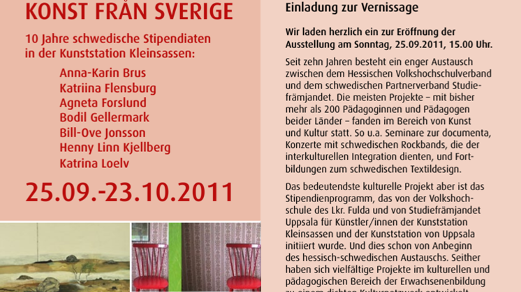 Inbjudan till Kunststation Kleinsassen (tyska)