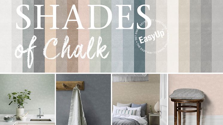 Shades of Chalk är en ny kollektion tapeter som ger väggarna en känsla av kalkfärg