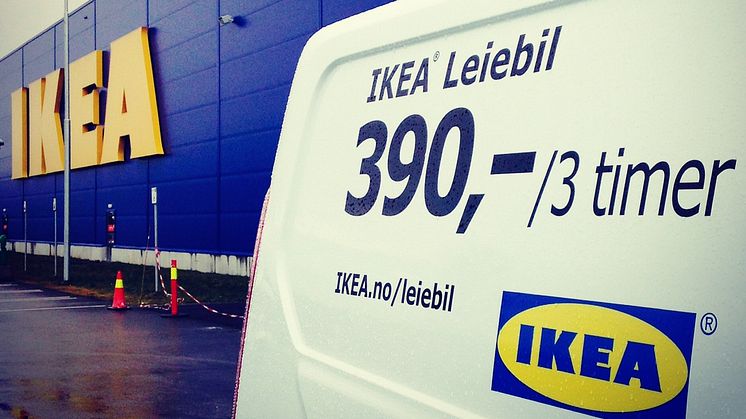 Nå kan du enkelt leie varebil på IKEA over hele landet