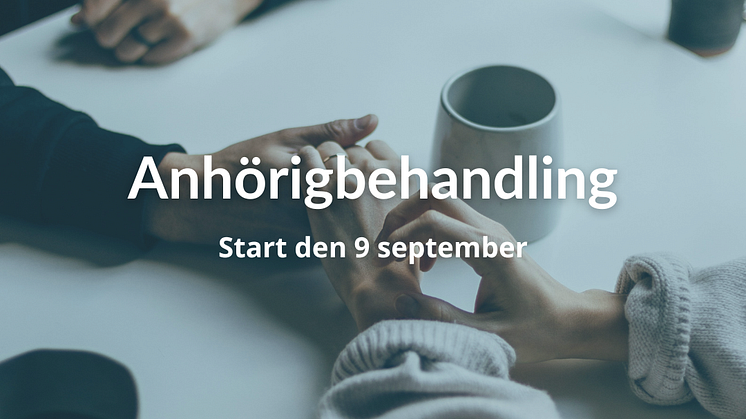 Behandlingsstart för anhöriga till spelberoende den 9 september med platser kvar