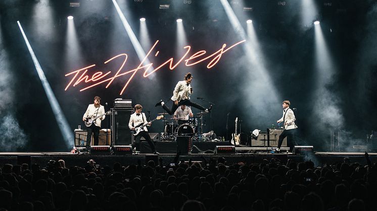 The Hives på Pstereo i Trondheim 2019. Bildet er en av fem finalister som kan vinne prisen Årets konsertbilde 2019. Foto: Kristoffer Øen.