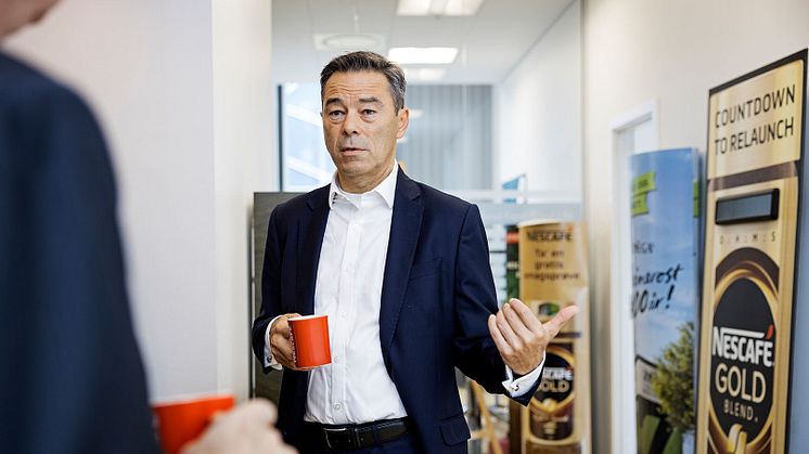 Torben Emborg hedder Nestlés nye chef for Norden. Han ser frem til at give danskerne bæredygtige fødevarer, der både er lokale og globale. (Foto: Søren Svendsen)
