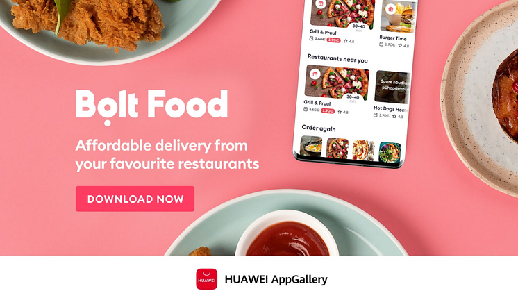 Bolt Food lanseras i AppGallery