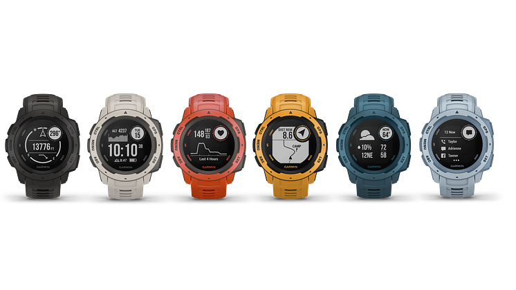 Garmin® presenterar tre nya färger på sin populära outdoorklocka Instinct®                                                      