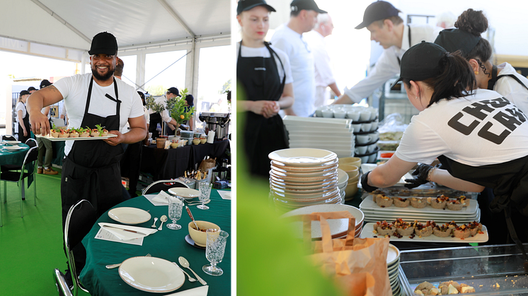 Bilder från Järvaveckan när Chefs Camps traineer lagade och serverade mat under kontaktmiddag. Foto: Martin & Servera.