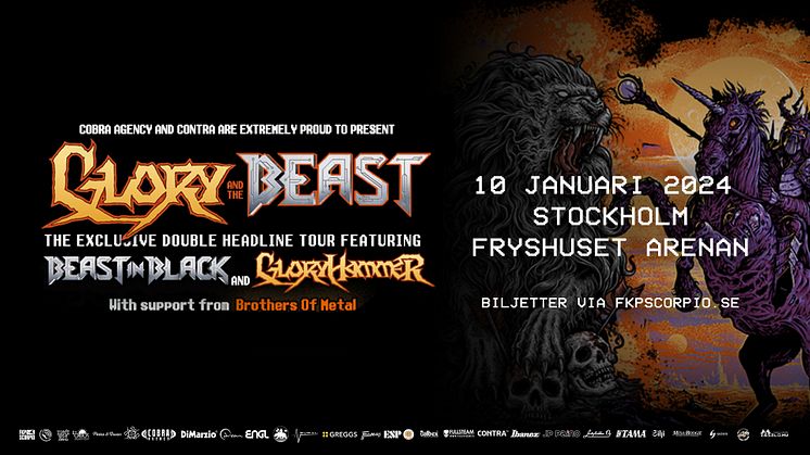 Beast in Black och Gloryhammer kommer till Stockholm på deras co-headliner-turné!