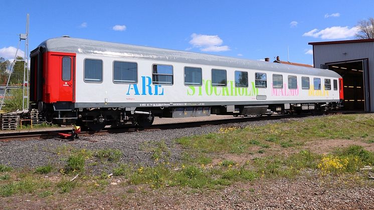 Nylackad vagn för Berlintåget