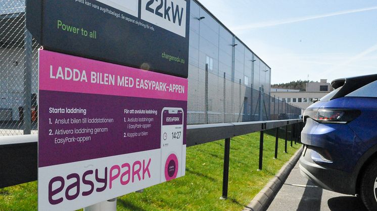 ChargeNode och Easypark inleder ett samarbete kring elbilsladdning