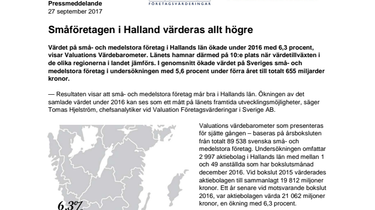 Värdebarometern 2017 Hallands län