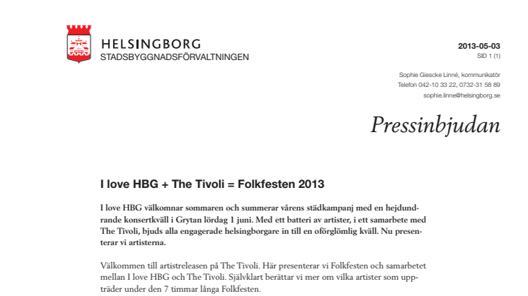 I love HBG + The Tivoli = Folkfesten 2013