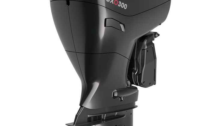 A render of Cox Powertrain's 'final concept' CXO300 diesel outboard engine