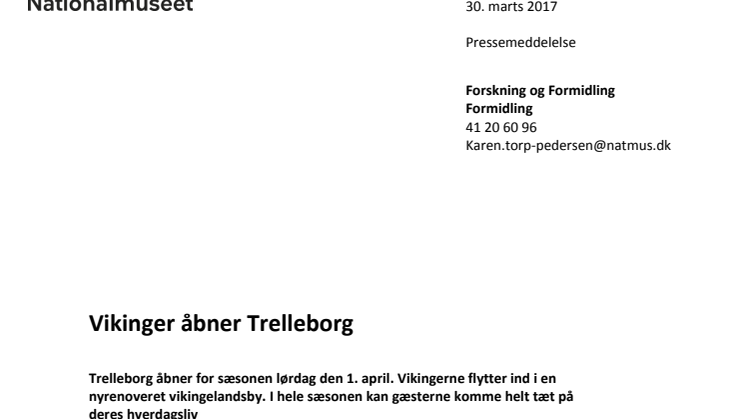 Vikinger åbner Trelleborg