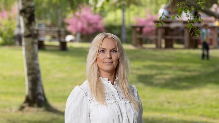 Katarina Lindgren Weibring är verksamhetsansvarig för Umeå Energicentrum. Just nu arbetas det intensivt för att färdigställa allt inför öppnandet på måndag, 17 juni. Foto: Malin Grönborg