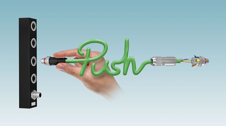 M12 anslutning med Push-Pull och Push-Lock 