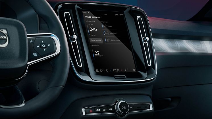 Volvo Cars' Range Assistant-app