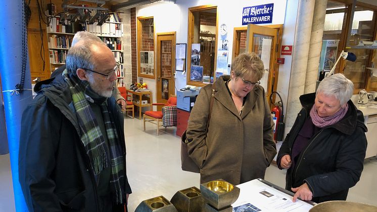 Kulturminister Trine Skei Grande på museumsbesøk i Hedmark