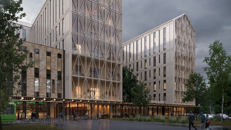 Arkitektteamet Arkitema och LINK Arkitektur skriver avtal med Skanska om Växjös nya akutsjukhus