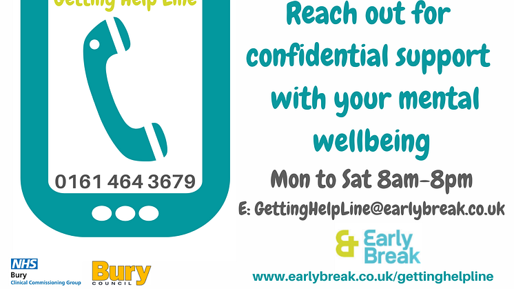 ​Launch of ‘Getting Help Line’ to support mental wellbeing in Bury