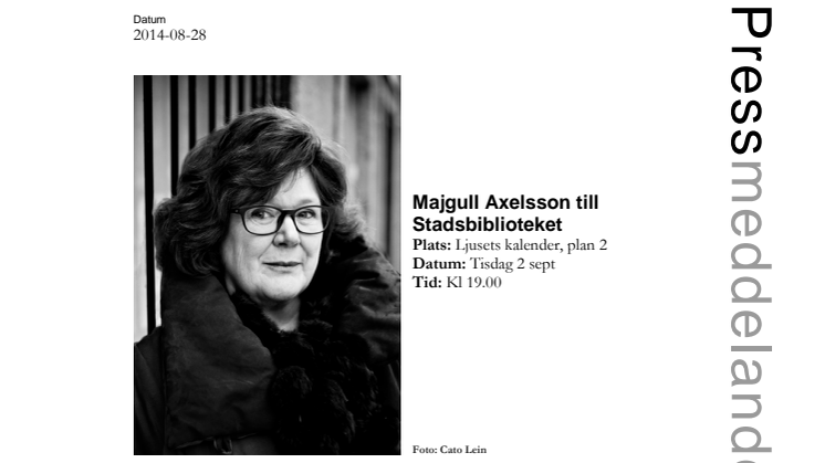 Majgull Axelsson till Stadsbiblioteket