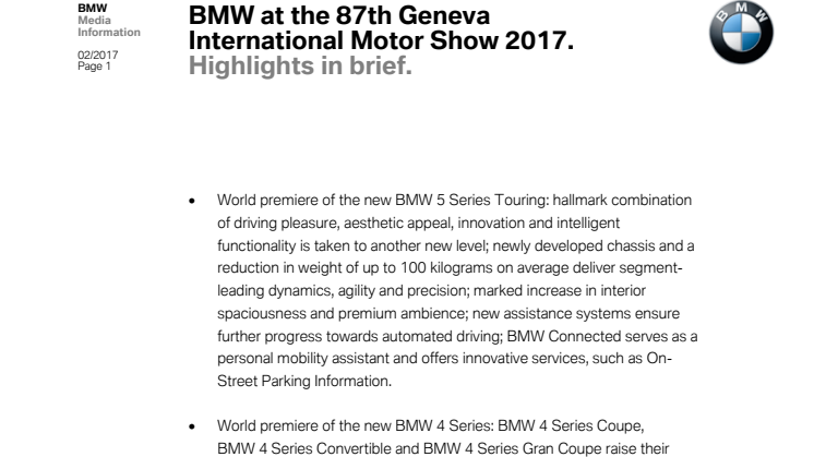 BMW at Geneva Motor Show 2017